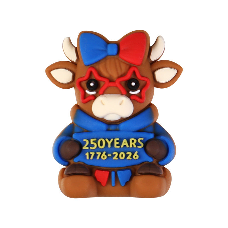 USA 250th Anniversary Silicone Focal Beads, 1776-2026 America | Silicone Focal Bead for DIY Keychain & Pen Wrap