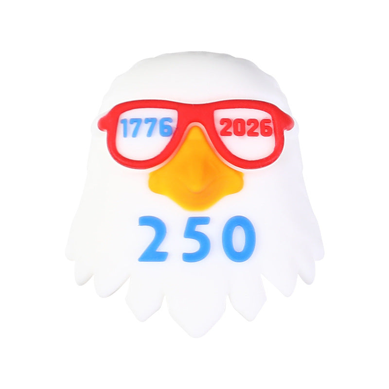 USA 250th Anniversary Silicone Focal Beads, 1776-2026 America | Silicone Focal Bead for DIY Keychain & Pen Wrap