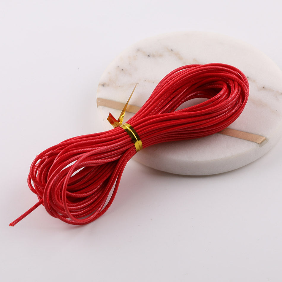 1.5mm Premium Korean Waxed Cord - 20m/Roll Waterproof Polyester Thread for DIY Friendship Bracelets, Macrame, and Beading Projects