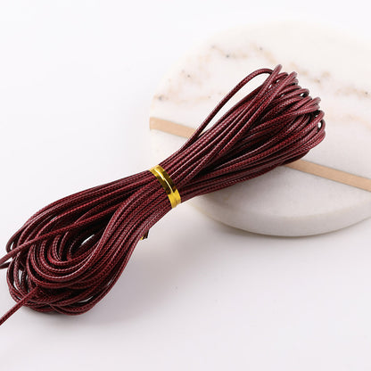1.5mm Premium Korean Waxed Cord - 20m/Roll Waterproof Polyester Thread for DIY Friendship Bracelets, Macrame, and Beading Projects