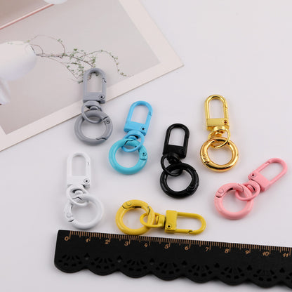 Candy Color Swivel Lobster Clasp with Spring Ring - 33mm Lacquered Gate Buckle & 20mm | DIY Keychain Bracelet Making Supply