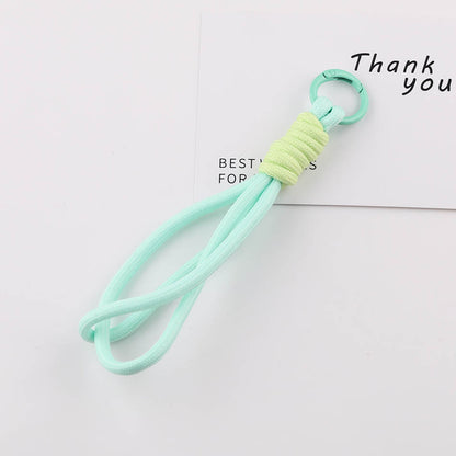 Dopamine Contrast Paracord Wrist Lanyard - 16cm Braided Phone Strap with 23mm | DIY Keychain Bracelet Making Supply