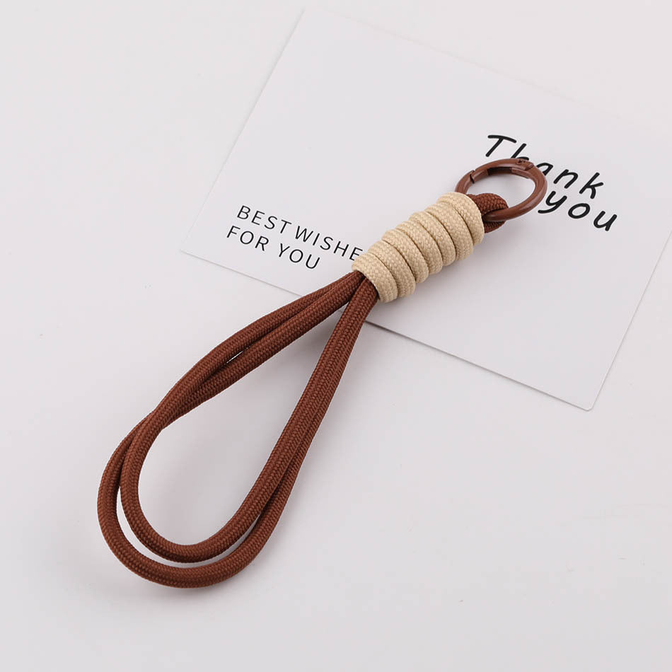 Dopamine Contrast Paracord Wrist Lanyard - 16cm Braided Phone Strap with 23mm | DIY Keychain Bracelet Making Supply