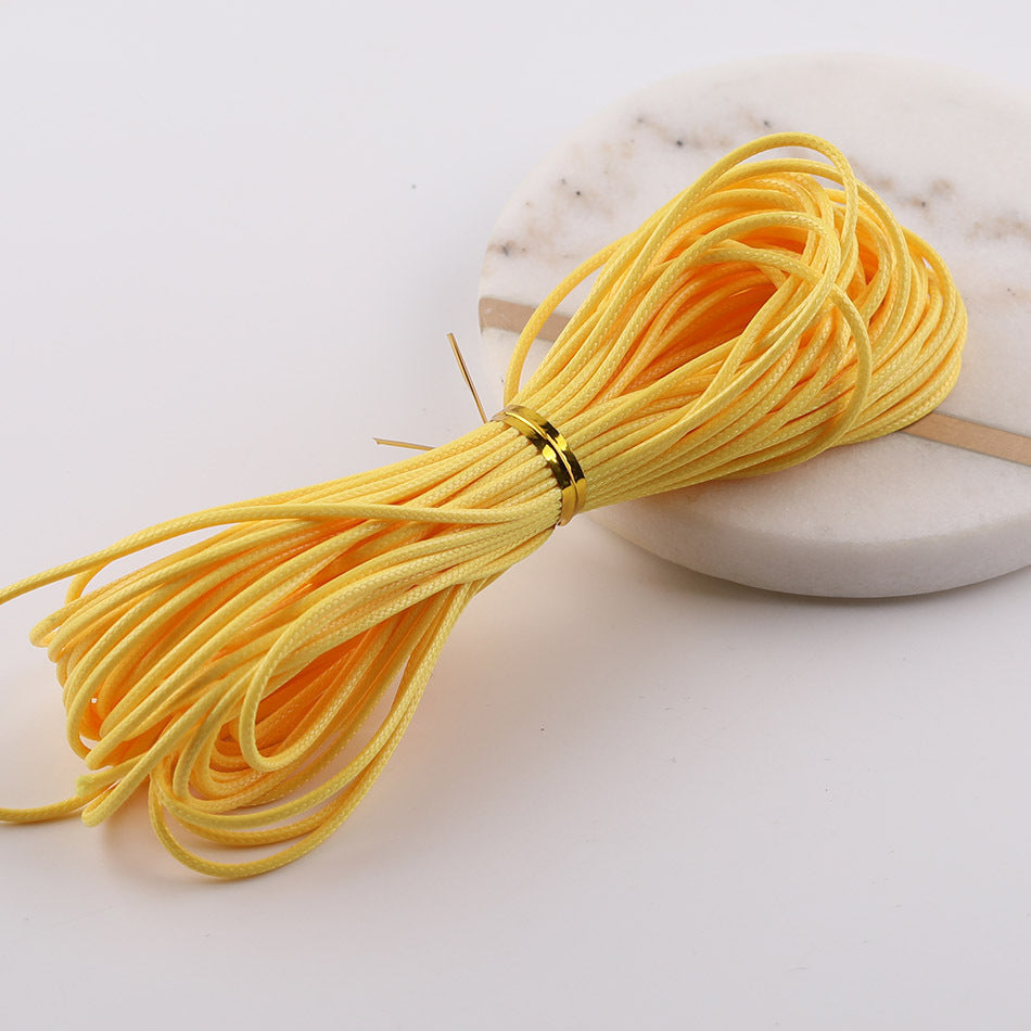 1.5mm Premium Korean Waxed Cord - 20m/Roll Waterproof Polyester Thread for DIY Friendship Bracelets, Macrame, and Beading Projects