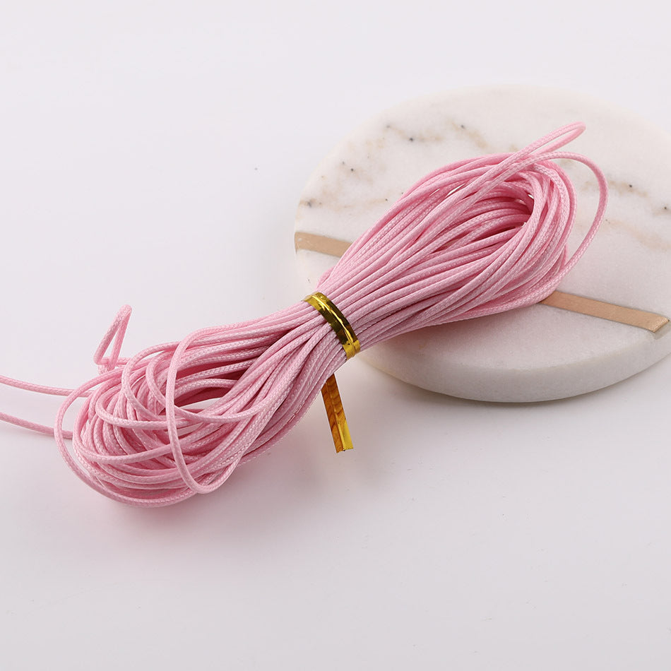 1.5mm Premium Korean Waxed Cord - 20m/Roll Waterproof Polyester Thread for DIY Friendship Bracelets, Macrame, and Beading Projects