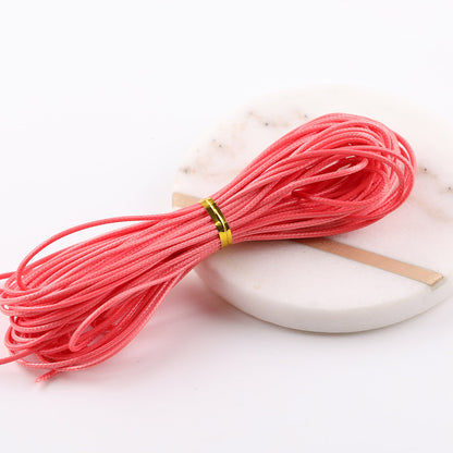 1.5mm Premium Korean Waxed Cord - 20m/Roll Waterproof Polyester Thread for DIY Friendship Bracelets, Macrame, and Beading Projects