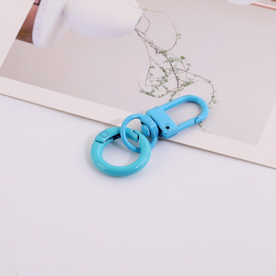 Candy Color Swivel Lobster Clasp with Spring Ring - 33mm Lacquered Gate Buckle & 20mm | DIY Keychain Bracelet Making Supply