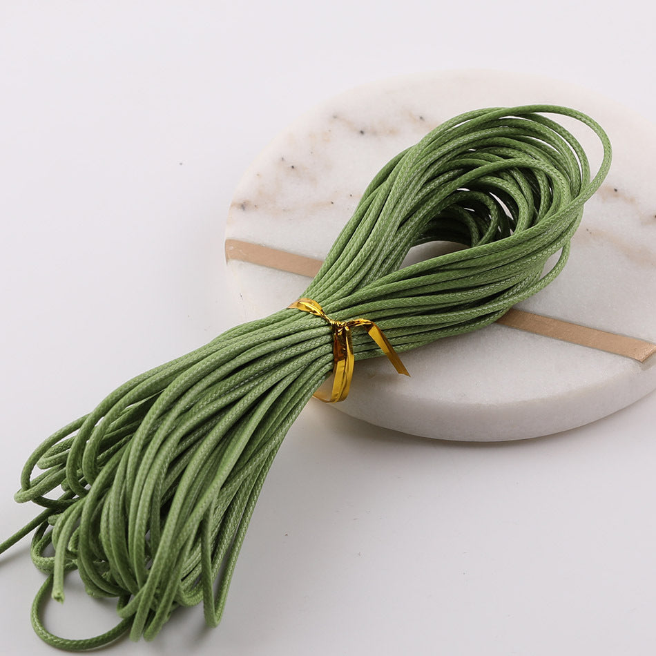 1.5mm Premium Korean Waxed Cord - 20m/Roll Waterproof Polyester Thread for DIY Friendship Bracelets, Macrame, and Beading Projects