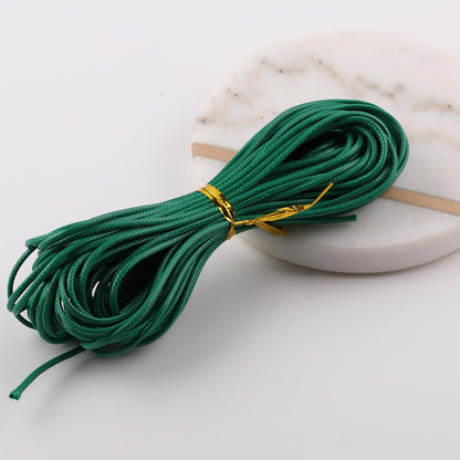 1.5mm Premium Korean Waxed Cord - 20m/Roll Waterproof Polyester Thread for DIY Friendship Bracelets, Macrame, and Beading Projects