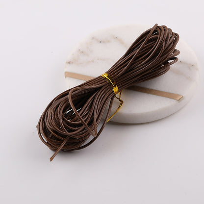 1.5mm Premium Korean Waxed Cord - 20m/Roll Waterproof Polyester Thread for DIY Friendship Bracelets, Macrame, and Beading Projects