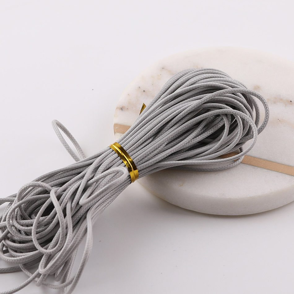 1.5mm Premium Korean Waxed Cord - 20m/Roll Waterproof Polyester Thread for DIY Friendship Bracelets, Macrame, and Beading Projects