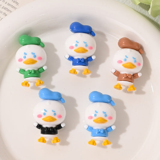 Cute Angry Duck Resin Focal Beads, 3D Donald Duck Style Sailor | Acrylic Bead for DIY Bracelet Keychain Jewelry Making