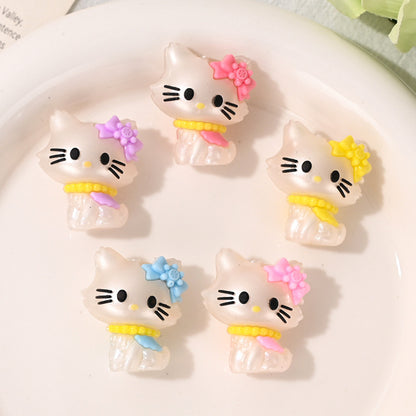 Pearlized Kitty Cat Acrylic Focal Beads, Pearlescent Luster Cute | Acrylic Bead for DIY Bracelet Keychain Jewelry Making
