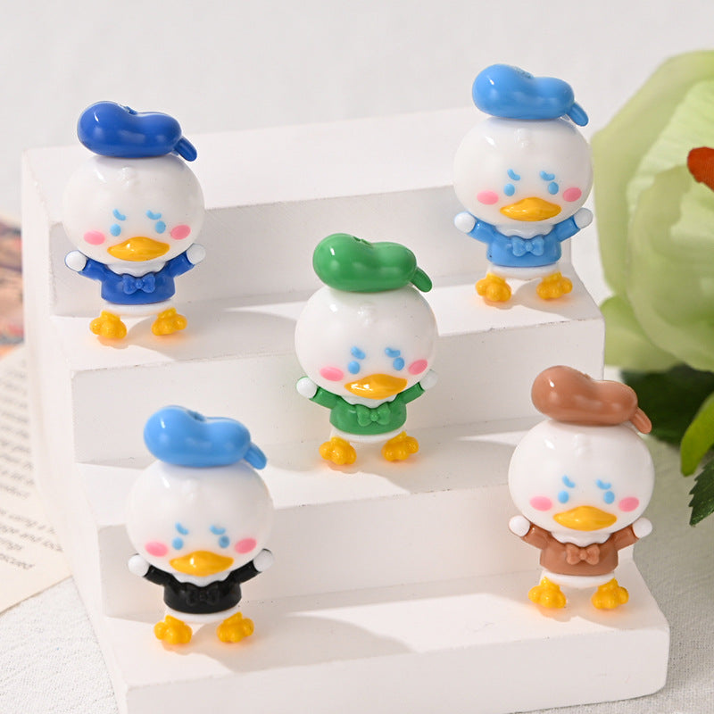Cute Angry Duck Resin Focal Beads, 3D Donald Duck Style Sailor | Acrylic Bead for DIY Bracelet Keychain Jewelry Making