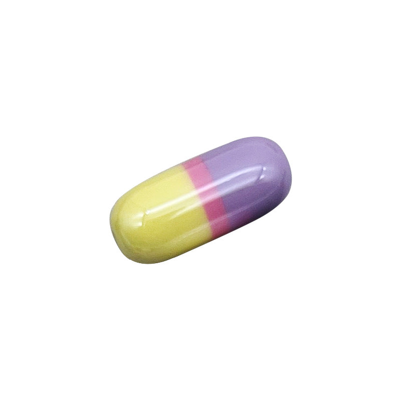 9x20mm Cute Capsule Pill Resin Beads, Happy Medical Color-Block | Acrylic Bead for DIY Bracelet Keychain Jewelry Making