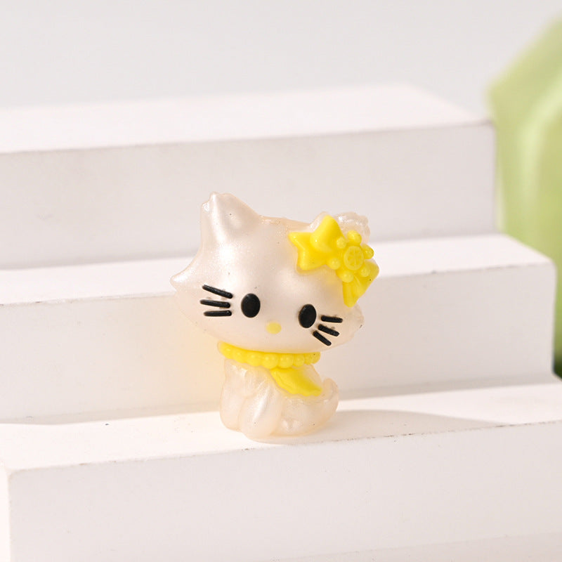 Pearlized Kitty Cat Acrylic Focal Beads, Pearlescent Luster Cute | Acrylic Bead for DIY Bracelet Keychain Jewelry Making