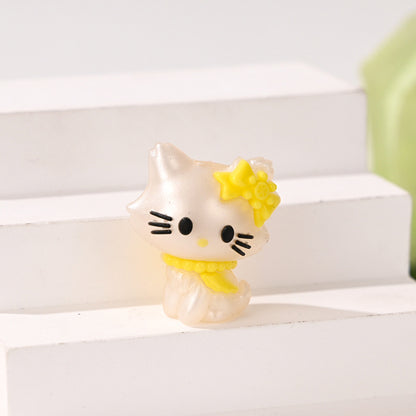 Pearlized Kitty Cat Acrylic Focal Beads, Pearlescent Luster Cute | Acrylic Bead for DIY Bracelet Keychain Jewelry Making