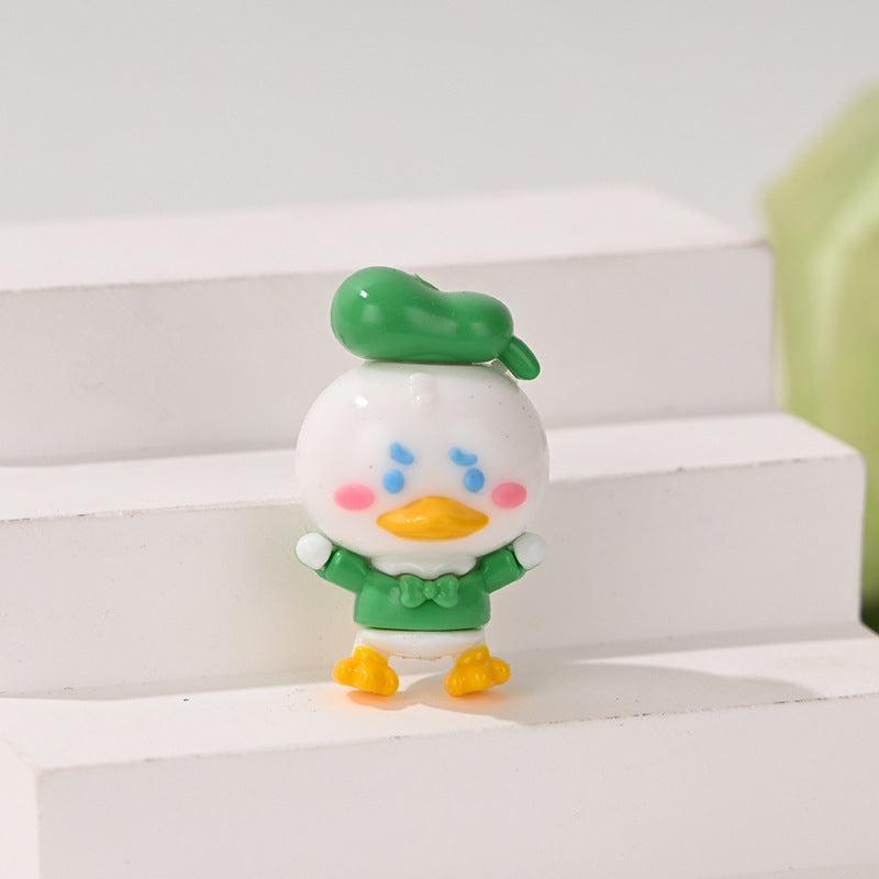 Cute Angry Duck Resin Focal Beads, 3D Donald Duck Style Sailor | Acrylic Bead for DIY Bracelet Keychain Jewelry Making