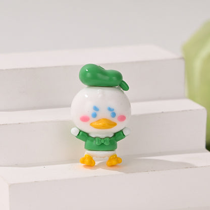 Cute Angry Duck Resin Focal Beads, 3D Donald Duck Style Sailor | Acrylic Bead for DIY Bracelet Keychain Jewelry Making