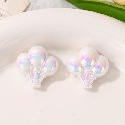 3D Balloon Bouquet Acrylic Focal Beads, AB Iridescent Pastel | Acrylic Bead for DIY Bracelet Keychain Jewelry Making