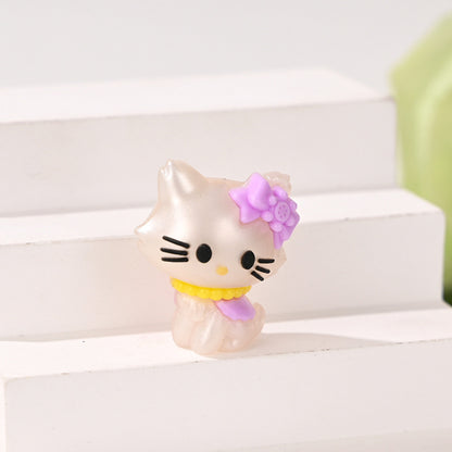 Pearlized Kitty Cat Acrylic Focal Beads, Pearlescent Luster Cute | Acrylic Bead for DIY Bracelet Keychain Jewelry Making