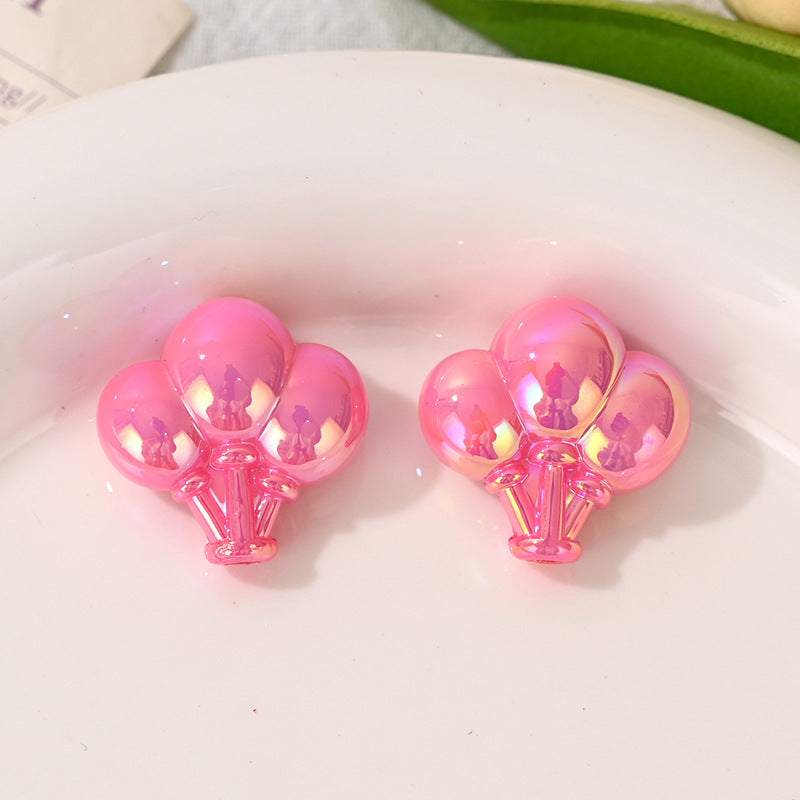 3D Balloon Bouquet Acrylic Focal Beads, AB Iridescent Pastel | Acrylic Bead for DIY Bracelet Keychain Jewelry Making