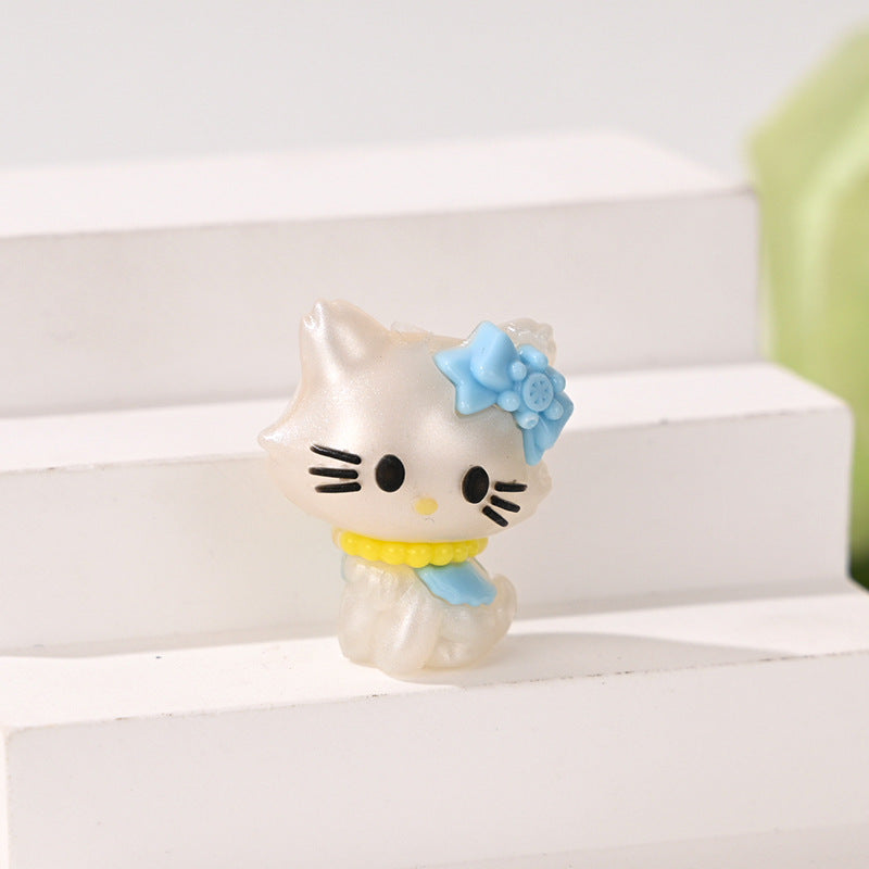 Pearlized Kitty Cat Acrylic Focal Beads, Pearlescent Luster Cute | Acrylic Bead for DIY Bracelet Keychain Jewelry Making