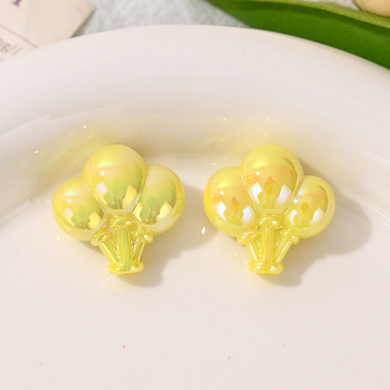 3D Balloon Bouquet Acrylic Focal Beads, AB Iridescent Pastel | Acrylic Bead for DIY Bracelet Keychain Jewelry Making