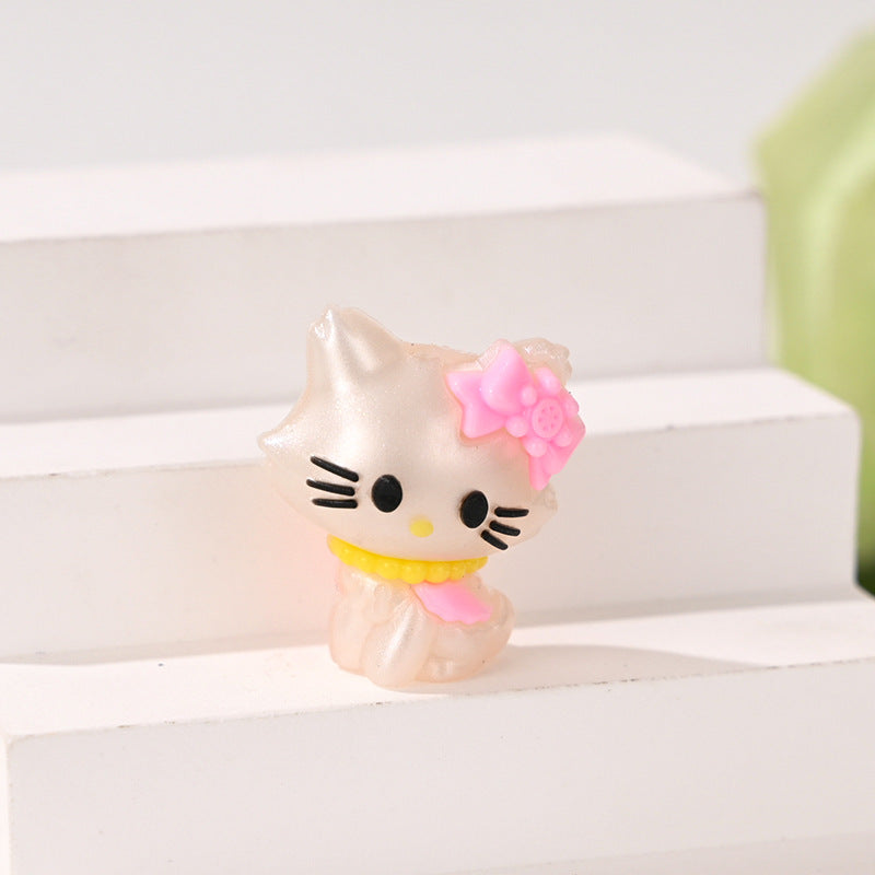 Pearlized Kitty Cat Acrylic Focal Beads, Pearlescent Luster Cute | Acrylic Bead for DIY Bracelet Keychain Jewelry Making