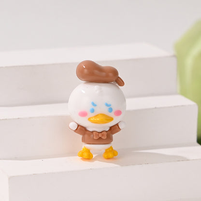 Cute Angry Duck Resin Focal Beads, 3D Donald Duck Style Sailor | Acrylic Bead for DIY Bracelet Keychain Jewelry Making