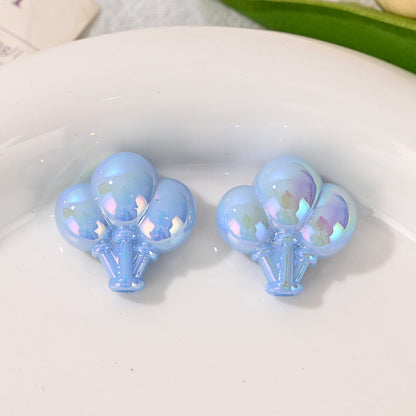 3D Balloon Bouquet Acrylic Focal Beads, AB Iridescent Pastel | Acrylic Bead for DIY Bracelet Keychain Jewelry Making