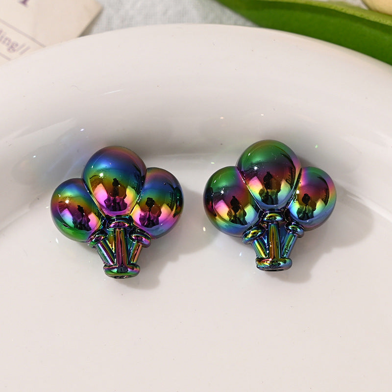 3D Balloon Bouquet Acrylic Focal Beads, AB Iridescent Pastel | Acrylic Bead for DIY Bracelet Keychain Jewelry Making