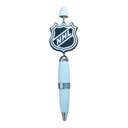 NHL Logo Silicone Focal Beads, Sports Ice Hockey Team Shield Shaped Spacer | DIY Sports Fan Bracelet & Keychain Craft Bead