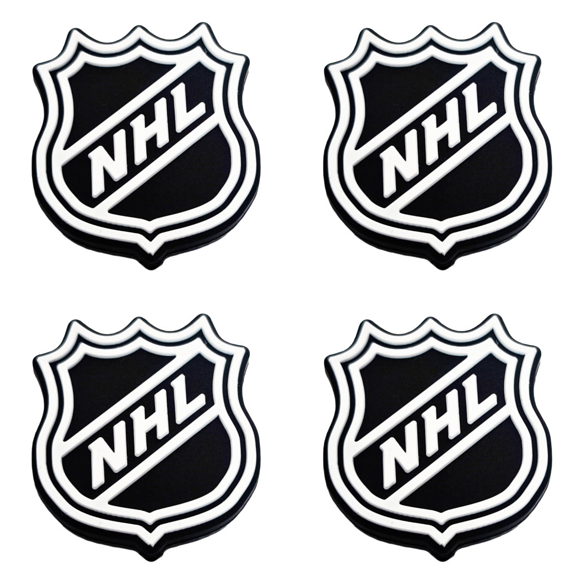 NHL Logo Silicone Focal Beads, Sports Ice Hockey Team Shield Shaped Spacer | DIY Sports Fan Bracelet & Keychain Craft Bead