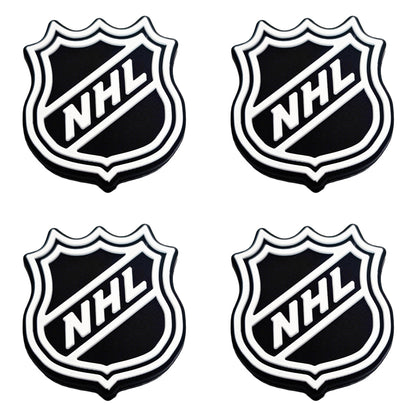 NHL Logo Silicone Focal Beads, Sports Ice Hockey Team Shield Shaped Spacer | DIY Sports Fan Bracelet & Keychain Craft Bead