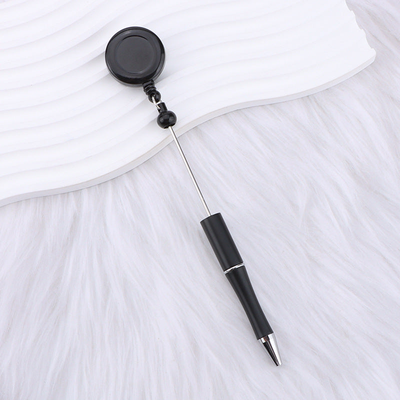 heavy-duty-id-badge-holder-clip-with-customizable-beaded-pen-shaft