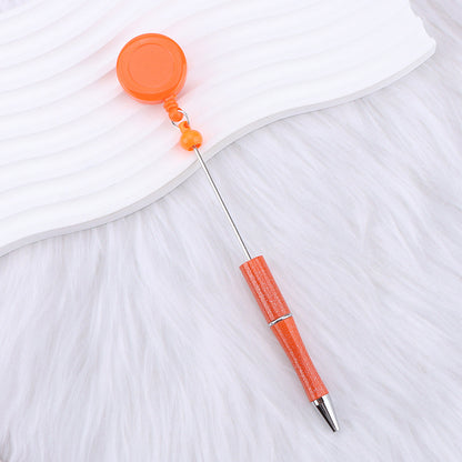 heavy-duty-id-badge-holder-clip-with-customizable-beaded-pen-shaft