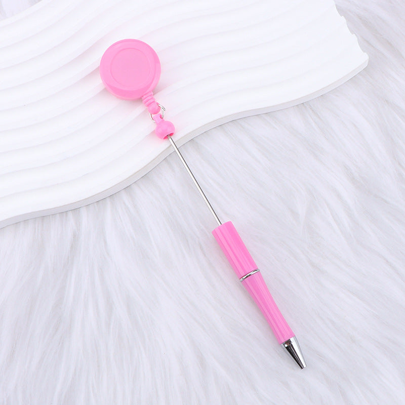 heavy-duty-id-badge-holder-clip-with-customizable-beaded-pen-shaft