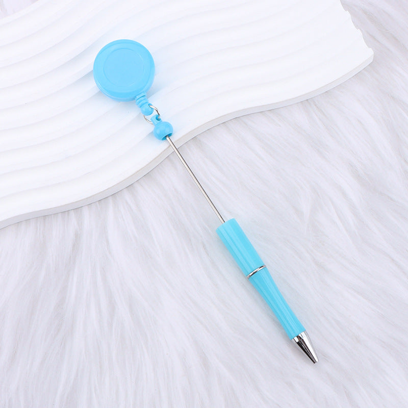 heavy-duty-id-badge-holder-clip-with-customizable-beaded-pen-shaft