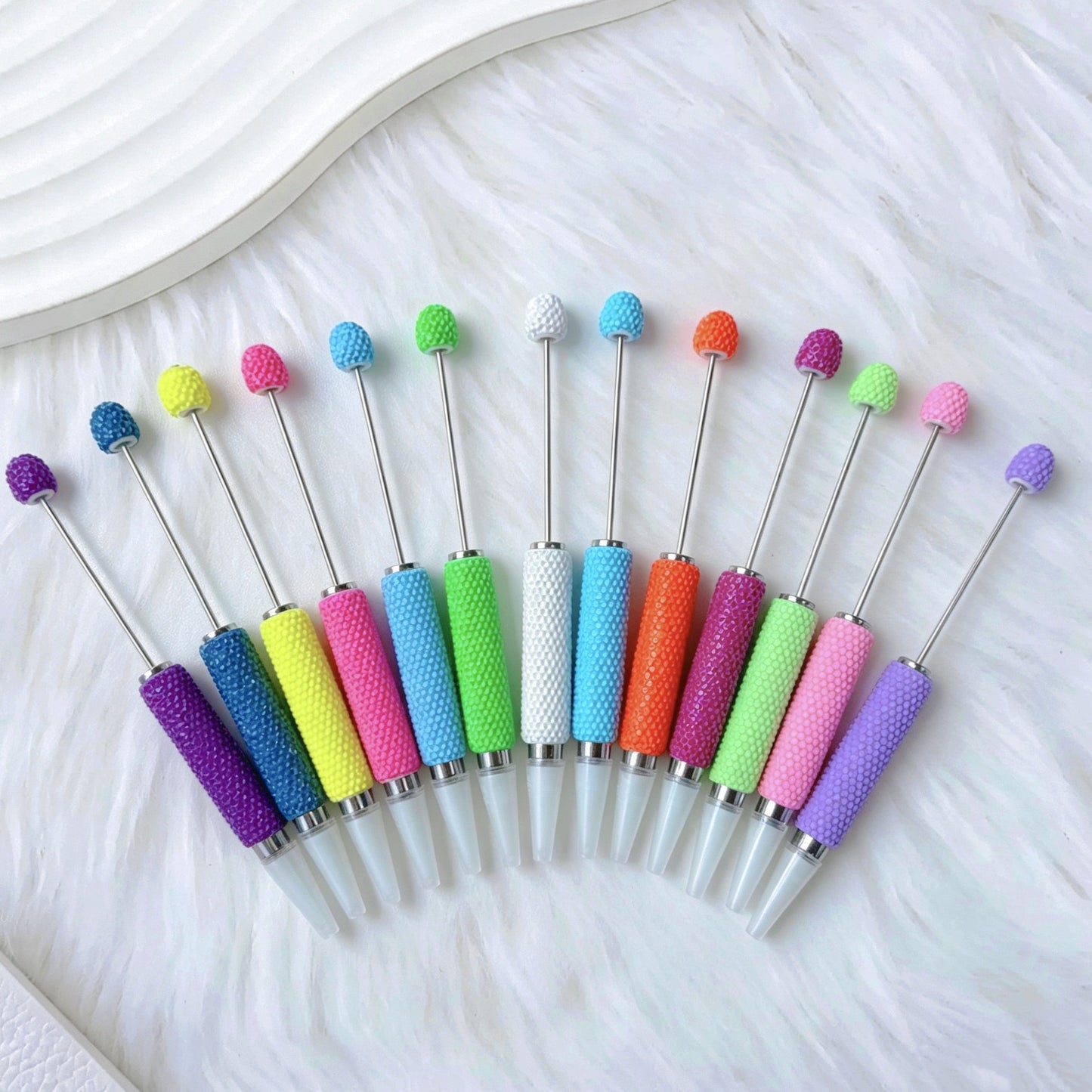 DIY Beadable Diamond Painting Pens Wax Pen Rhinestone Picker Tool, Sparkly Crystal Textured Drill Dotting Pen for Crafts Nail Art (Pens Only)