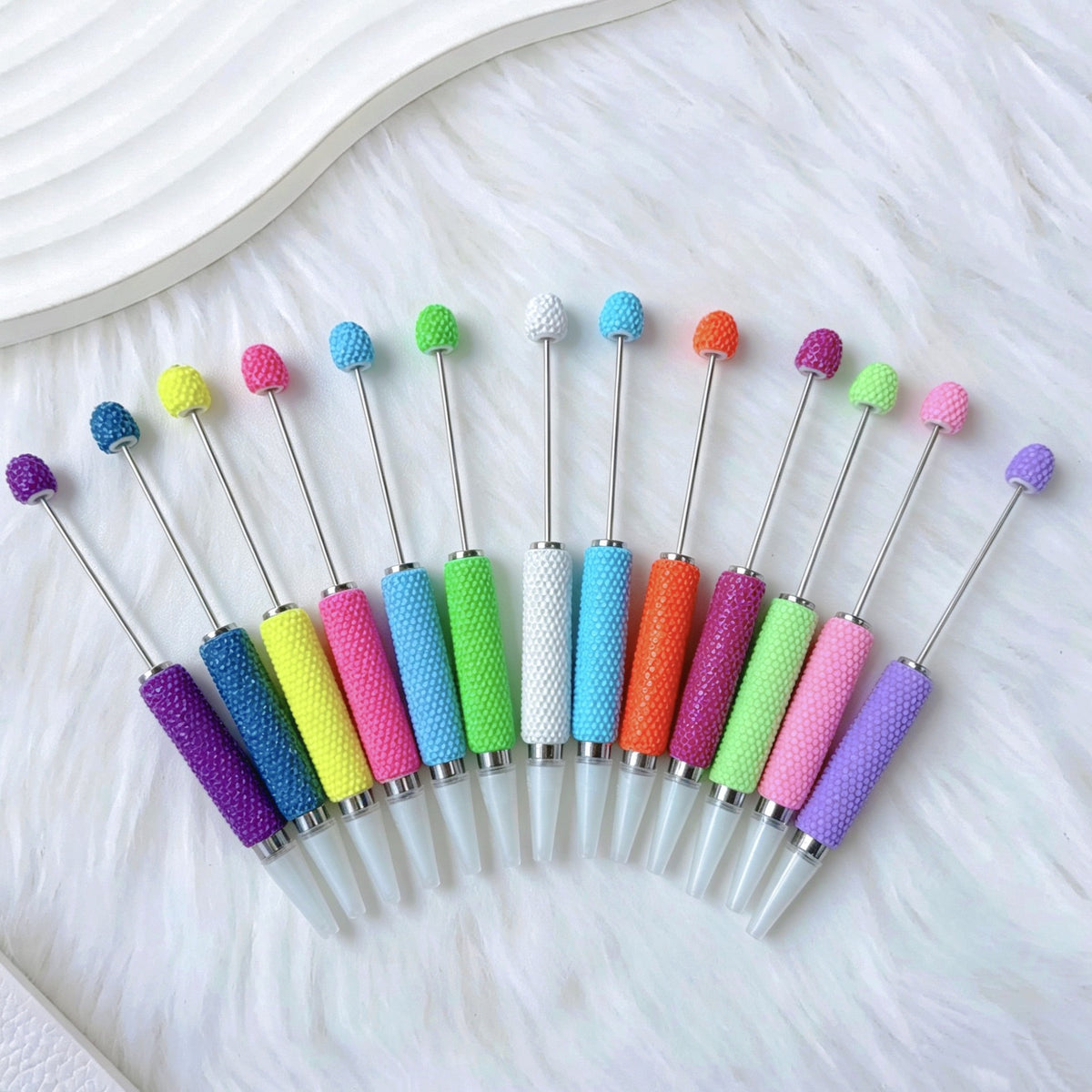 DIY Beadable Diamond Painting Pens Wax Pen Rhinestone Picker Tool, Sparkly Crystal Textured Drill Dotting Pen for Crafts Nail Art (Pens Only)