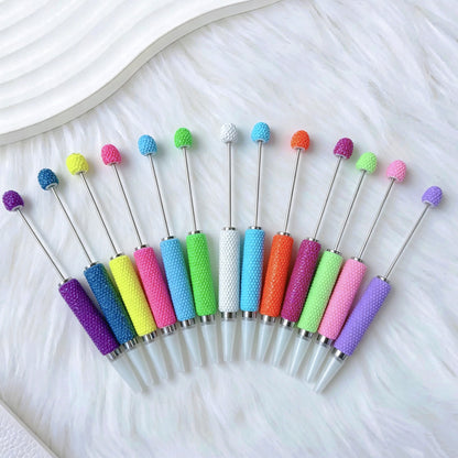 DIY Beadable Diamond Painting Pens Wax Pen Rhinestone Picker Tool, Sparkly Crystal Textured Drill Dotting Pen for Crafts Nail Art (Pens Only)