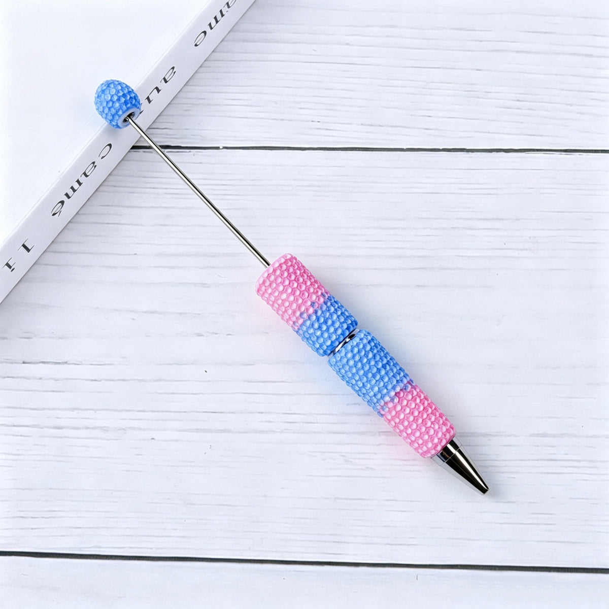 DIY Beadable Pens Bling Rhinestone Bubblegum Bead Pens, Creative Metal Ballpoint Pens for Crafting Gifts