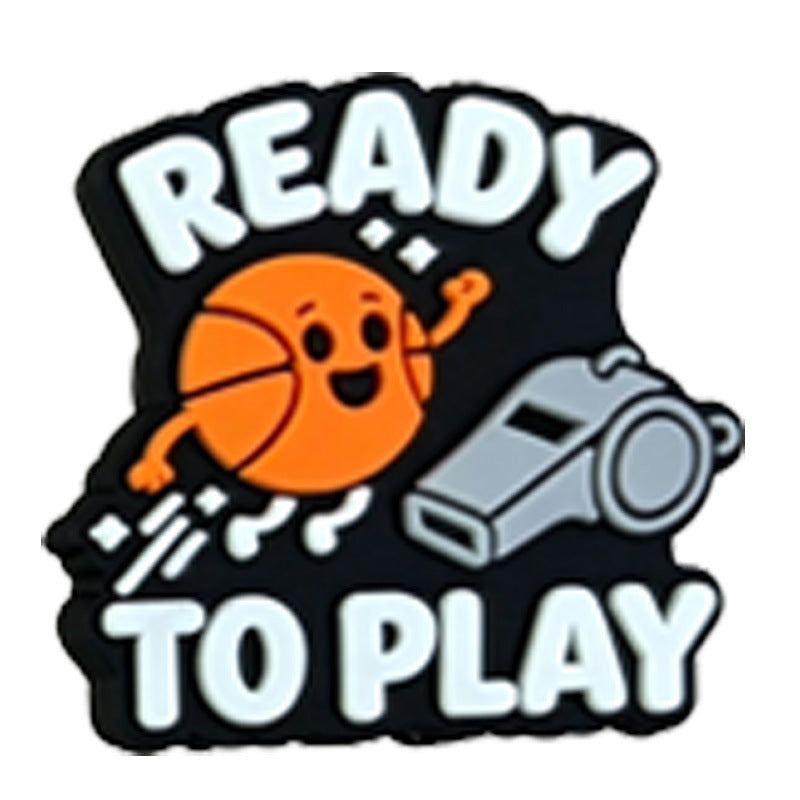 Basketball Silicone Focal Beads, Cute Sports Slang Spacer Beads for DIY Jewelry Making, Beadable Pen Crafts, Keychain Accessories for Basketball Fans