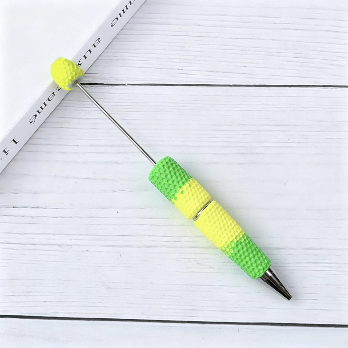 DIY Beadable Pens Bling Rhinestone Bubblegum Bead Pens, Creative Metal Ballpoint Pens for Crafting Gifts