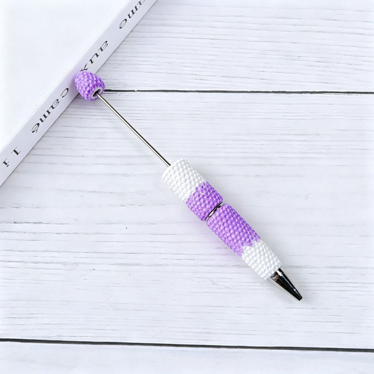 DIY Beadable Pens Bling Rhinestone Bubblegum Bead Pens, Creative Metal Ballpoint Pens for Crafting Gifts
