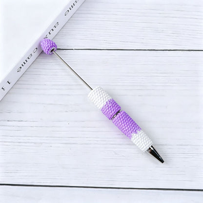 DIY Beadable Pens Bling Rhinestone Bubblegum Bead Pens, Creative Metal Ballpoint Pens for Crafting Gifts