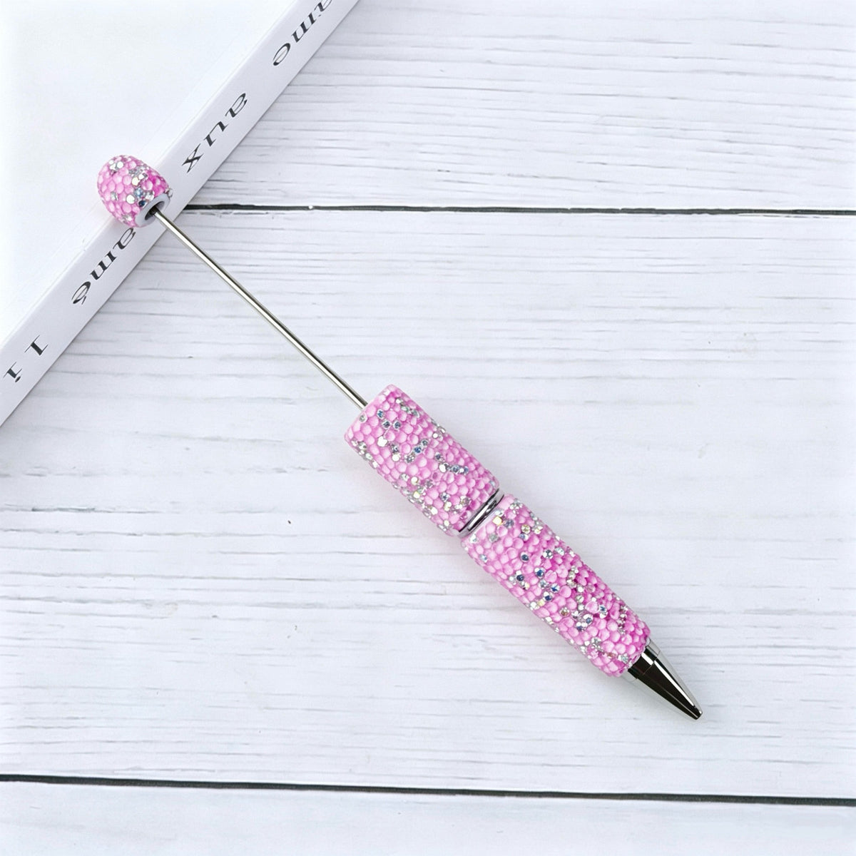 DIY Bling Crystal Beadable Pens - Metal Sparkle Rhinestone Ballpoint Pen, Creative Writing Gift Stationery