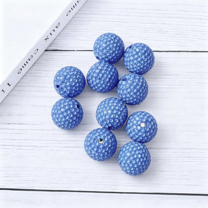 15mm Acrylic Golf Ball Textured Beads with 2mm Hole, Colorful Chunky Spacer Beads for DIY Beadable Pens, Keychain Making, Jewelry Crafts
