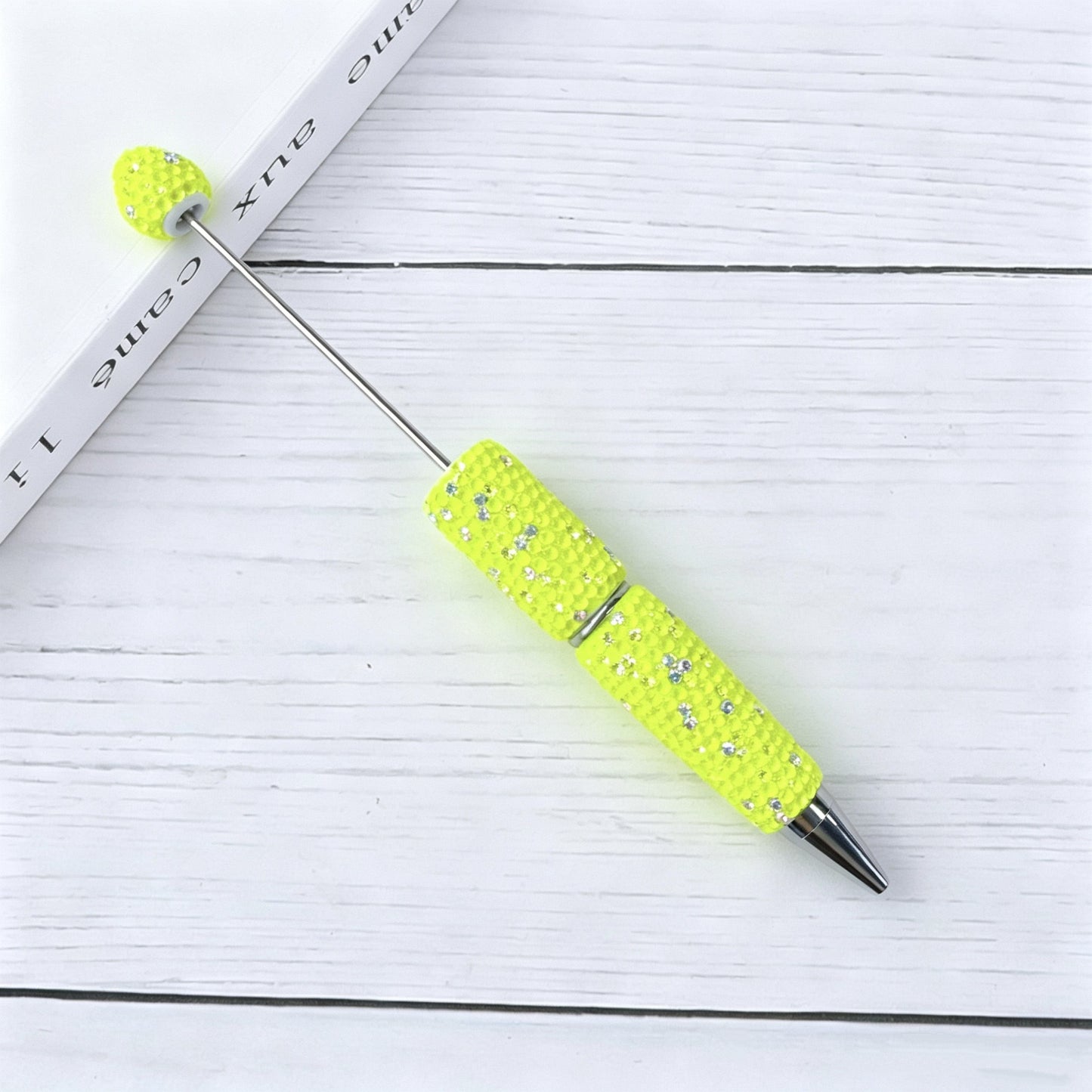 DIY Bling Crystal Beadable Pens - Metal Sparkle Rhinestone Ballpoint Pen, Creative Writing Gift Stationery